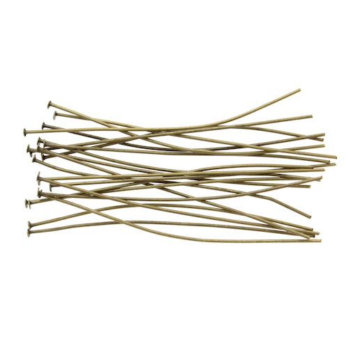 Bronsfärgade Hattpinnar 0,6mm 5cm 20st