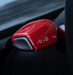 Ohjauspyörän vipujen paneelit - kiiltävä hiilikuitu - Tesla Model 3