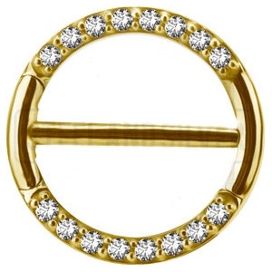 Nipplesmycke clicker med stenar 1,6x olika storlek