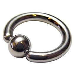 Ring med kula, Kirurgiskt stål 6x14 mm