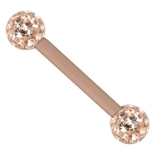 Exklusivt nipplesmycke i rosé 1,6x10 mm