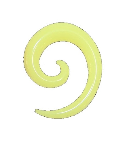 Gul spiral, olika storlekar
