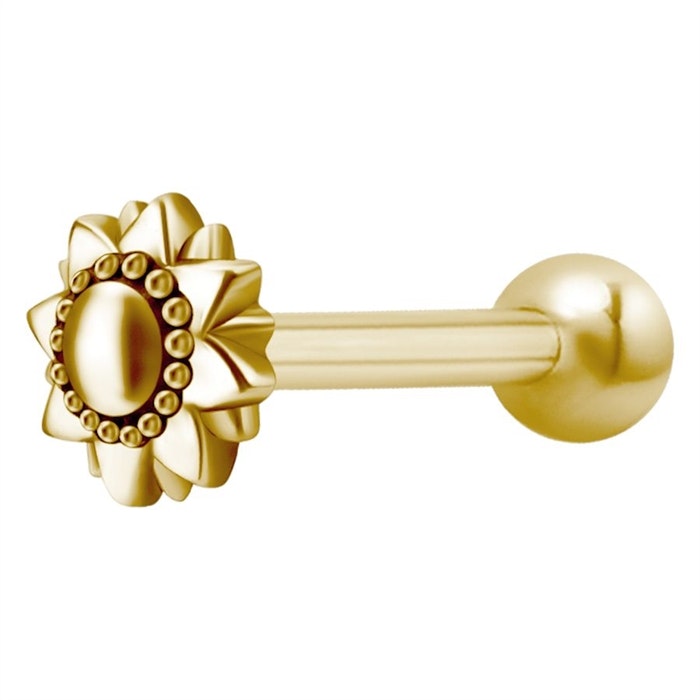 Stav med en solros guld 1,2x7 mm