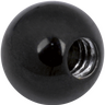 Svart kula 5 x 1,6 mm