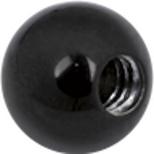 Svart kula 5 x 1,6 mm