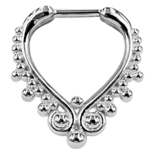 Stort septumsmycke med detaljer 1,6x10 mm