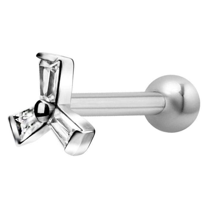Stav med tre rektangulära kristaller 1,2x7 mm