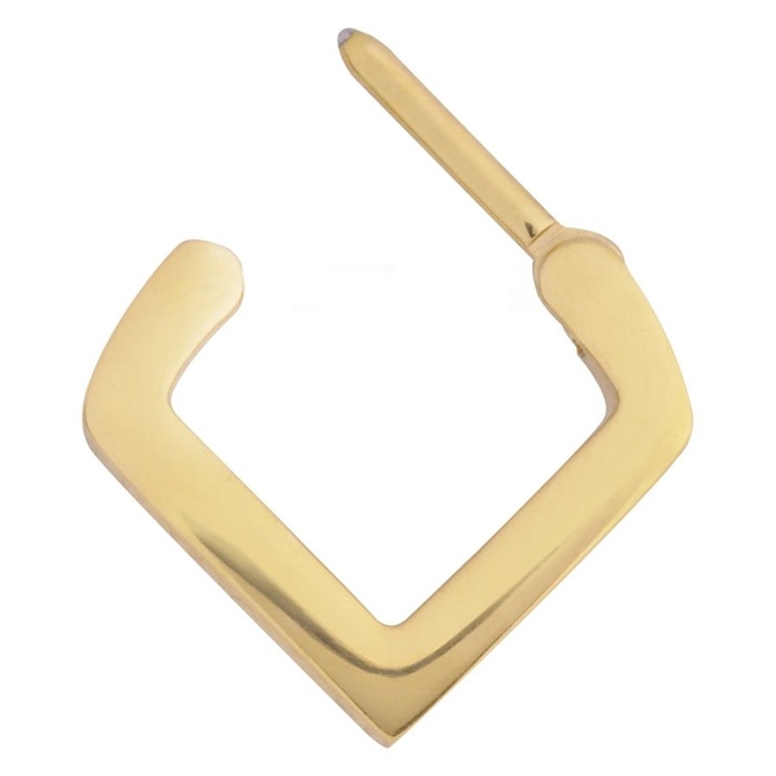 Triangelformad septumsmsycke i guldig färg 1,2x8 mm