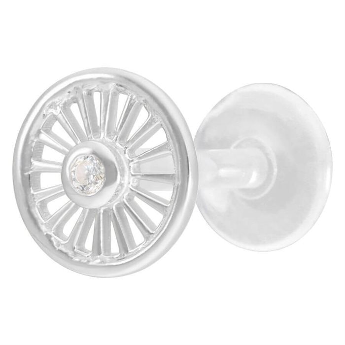 Labretstav med en rund topp 1,2x8 mm