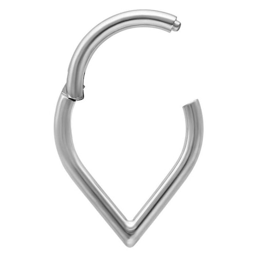 Clickerring med droppform Titan 1,2x8 mm