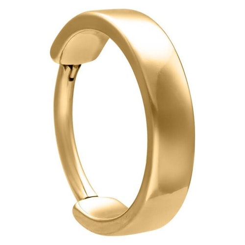 Clickerring med klassisk design i guldig färg 1,2x11 mm