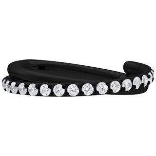 Crossed clickerring i svart Titan 1,2x olika storlek
