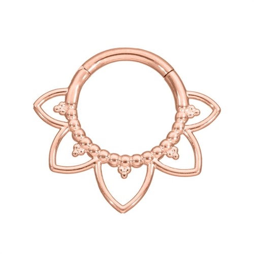 Rose ring med blomliknande detaljer 1,2x8 mm