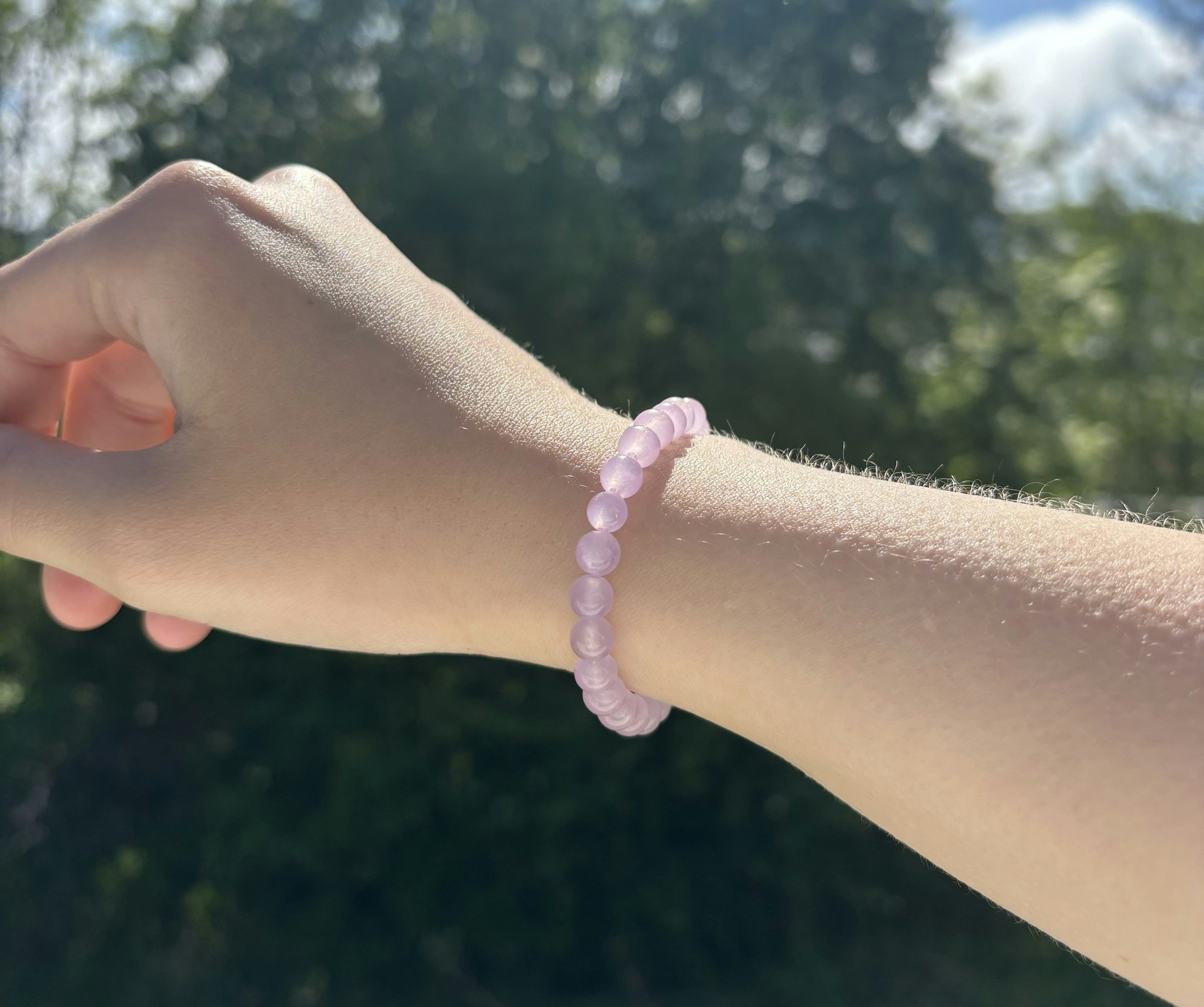 Ljusrosa Malaysia Jade armband