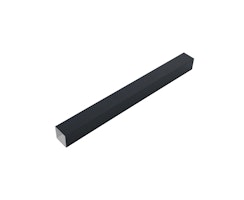 Aluminium firkantrør sort 25 x 25 mm