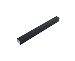 Aluminium firkantrør sort 25 x 25 mm
