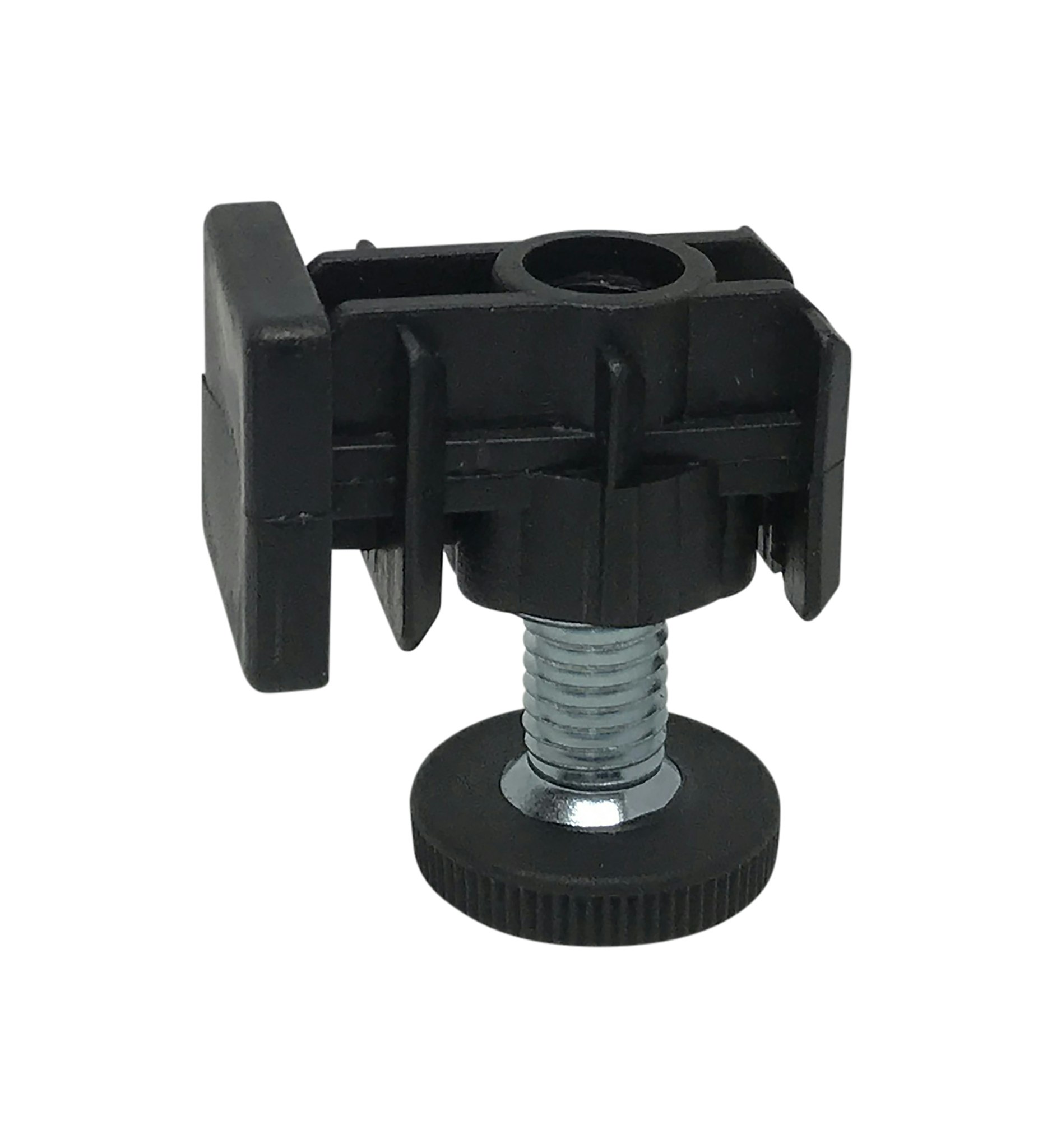 Endestykke horisontalliggende mutter M10 - 25 x 25 mm sort