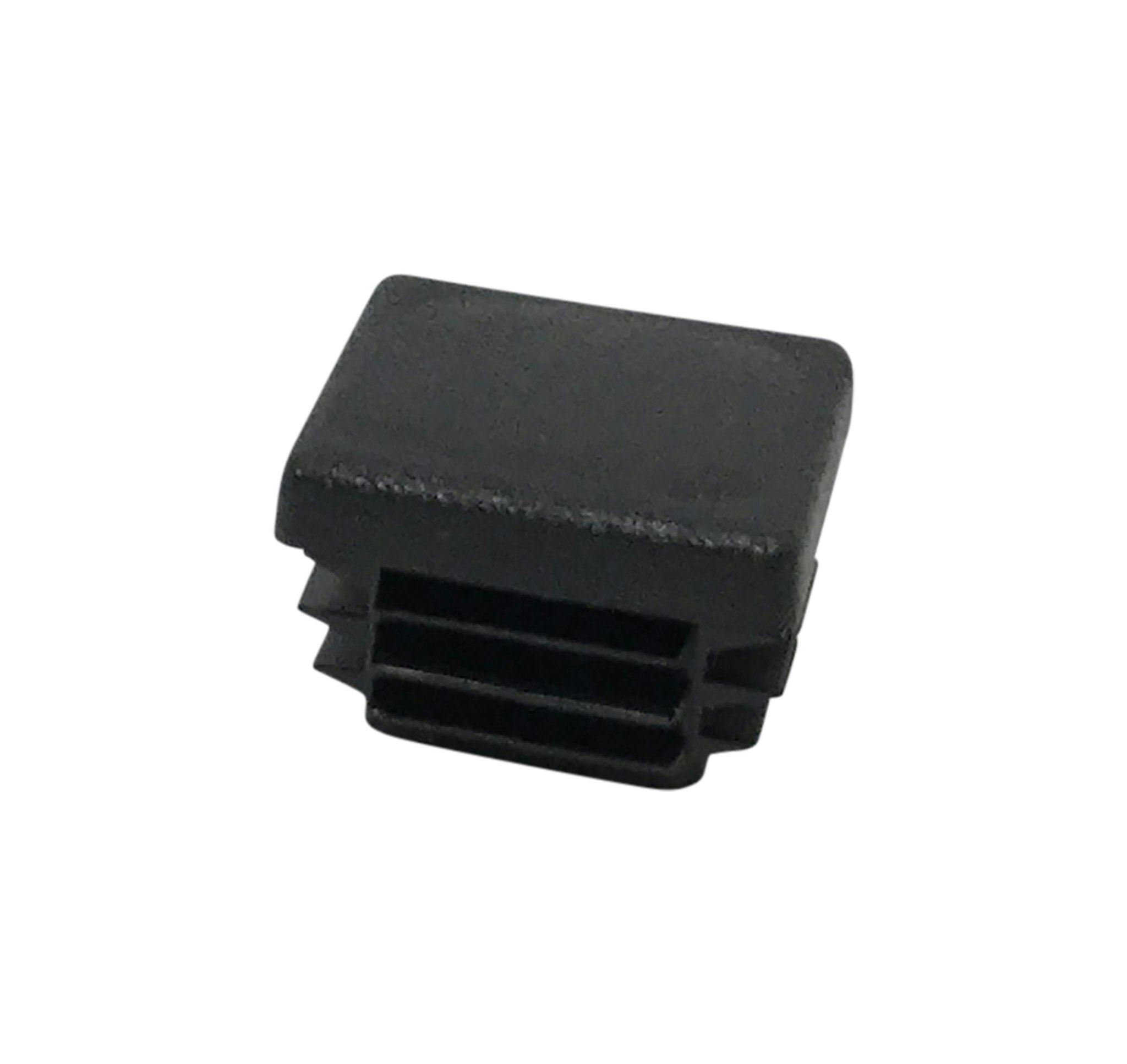 Endestykke 25 x 25 mm flatt hode sort