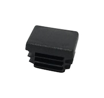 Endestykke 25 x 25 mm flatt hode sort