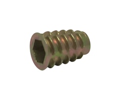 Gjengeinnsats med krave - gulkromatisert - M10 x 25 mm