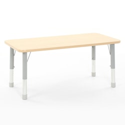 Barnbord rektangel, justerbar höjd