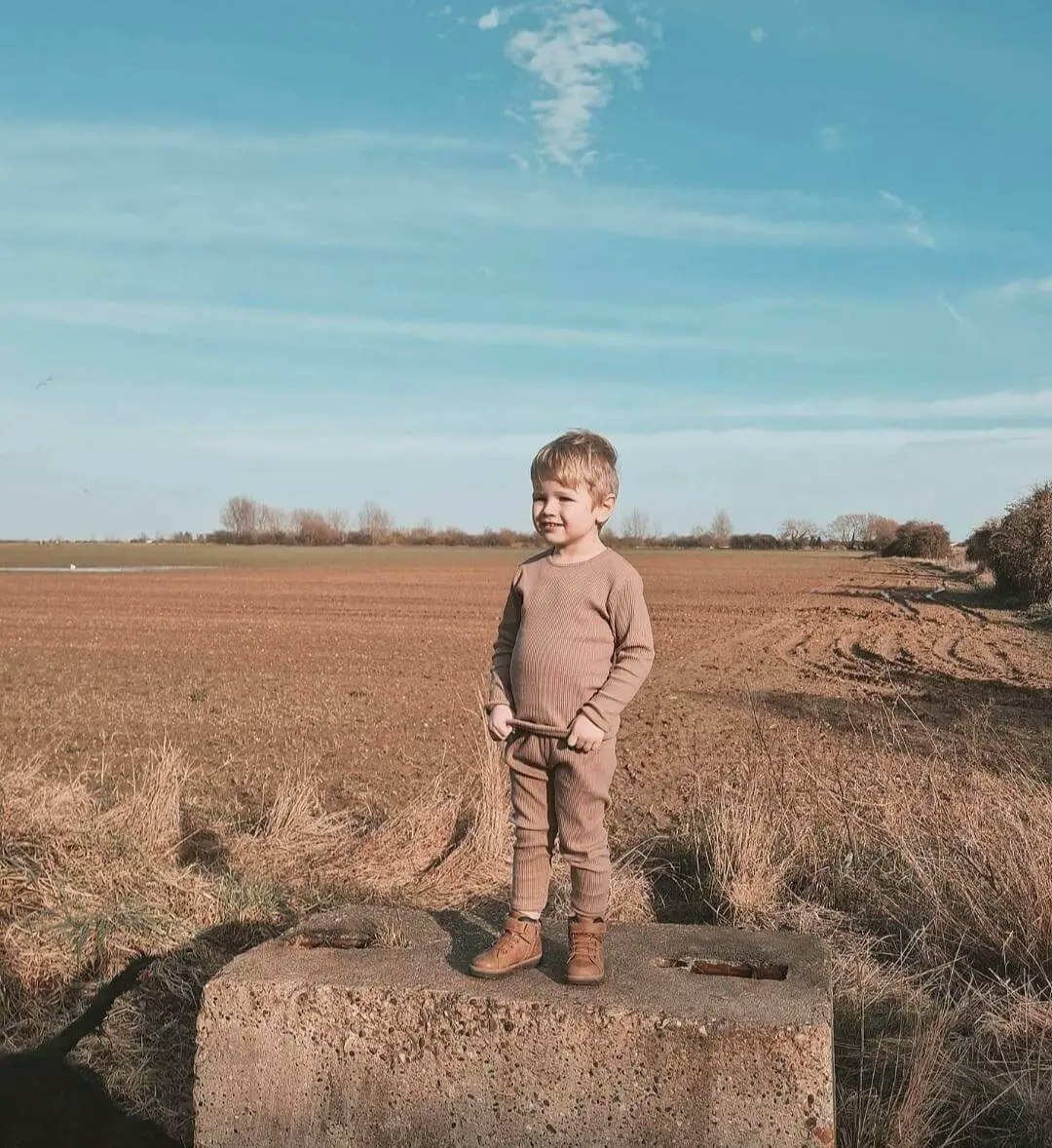 Loungewear sett, barn, Sage