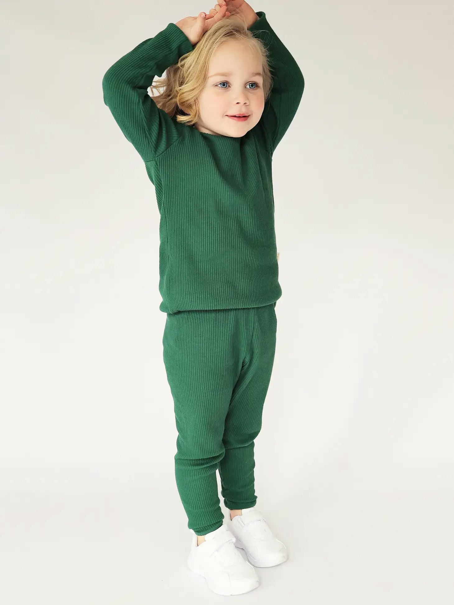 Loungewear sett, barn, Forest Green