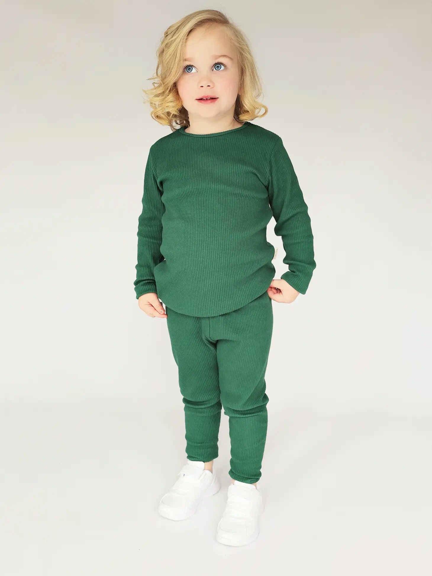 Loungewear sett, barn, Forest Green