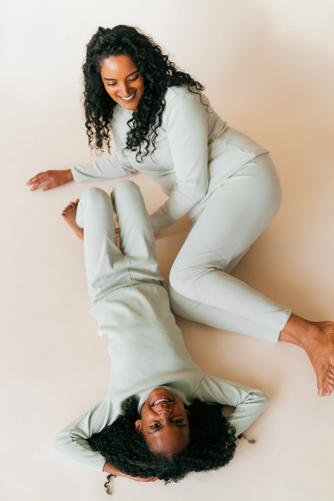 Loungewear sett, barn, Sage