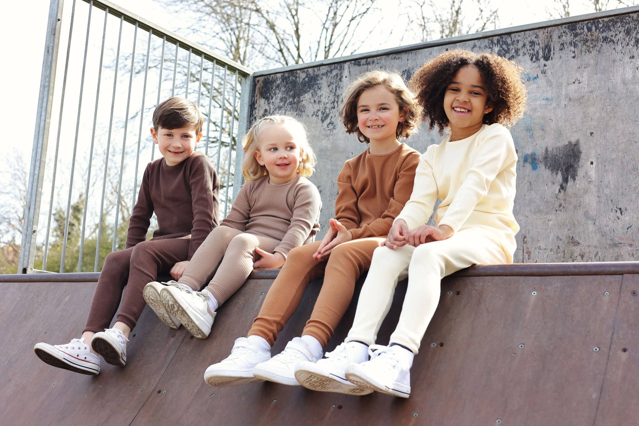 Loungewear sett, barn, Apricot