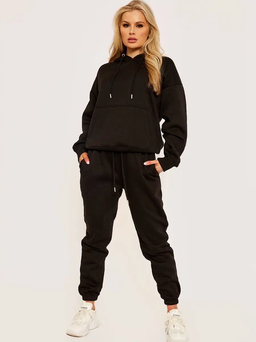 Oversized joggedress, Svart