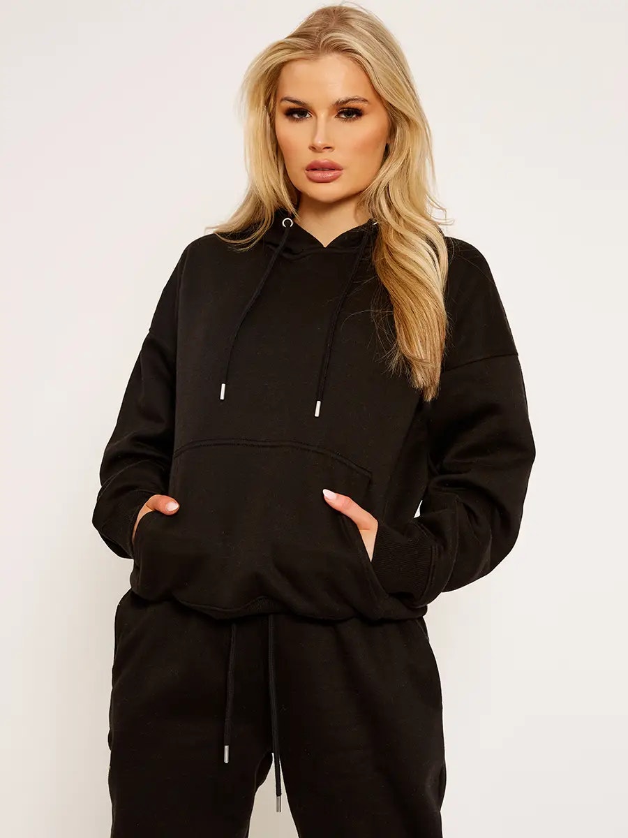 Oversized joggedress, Svart