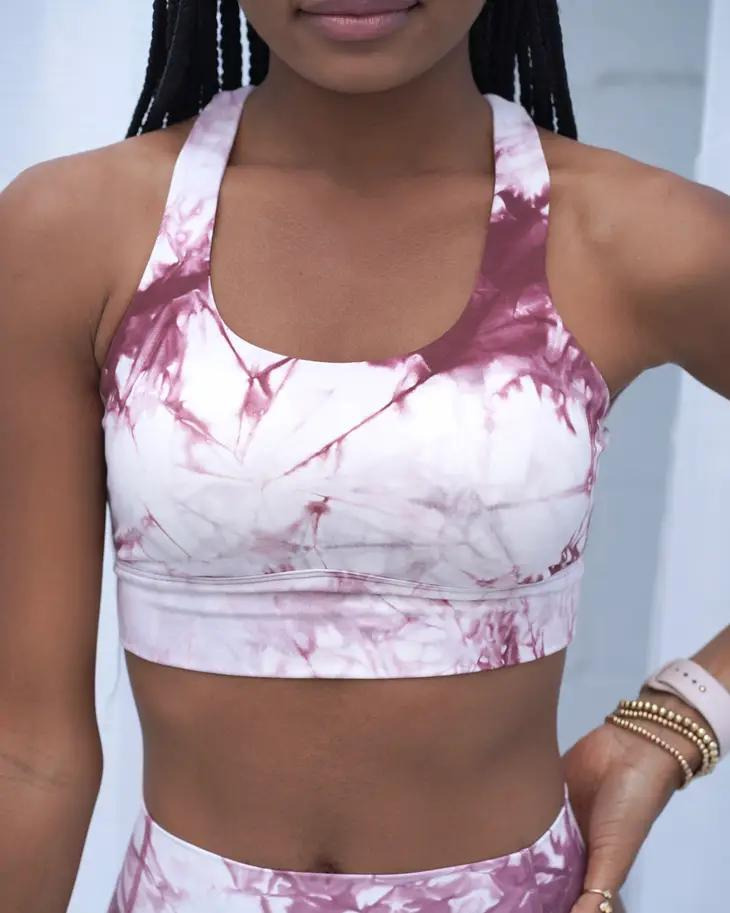 Sports-BH, Tie-dye,lilla