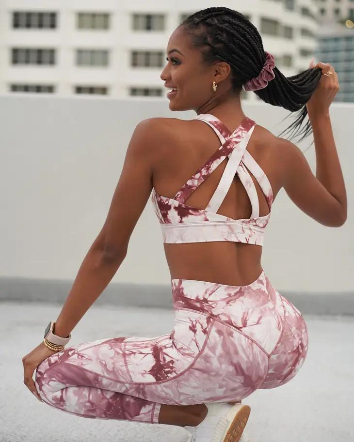 Sports-BH, Tie-dye,lilla