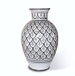 Urna - Fleur Svart 35cm
