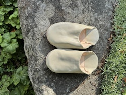 Tofflor Babouche skinn beige
