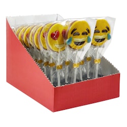 Lollipop - Smiley 25g (x 18st bl. motiv i display)