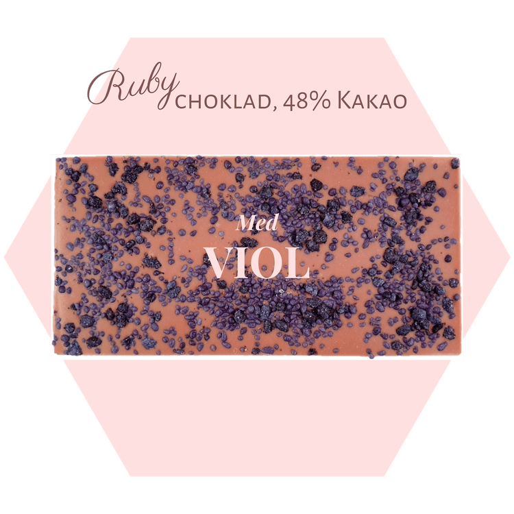 Ruby 48% Choklad - Violkrisp 100g (x 10st)