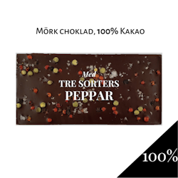 100% Choklad - Tre Sorters Peppar 100g SPECIAL