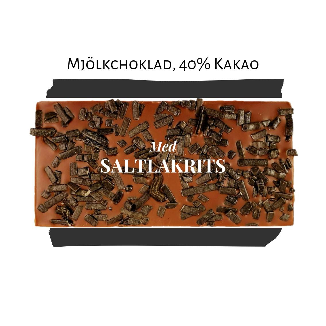 40% Mjölkchoklad - Saltlakrits (x 10st)
