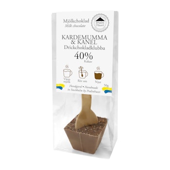 Drickchoklad - 40% Choklad - Kardemumma & Kanel 50g (x 15st)