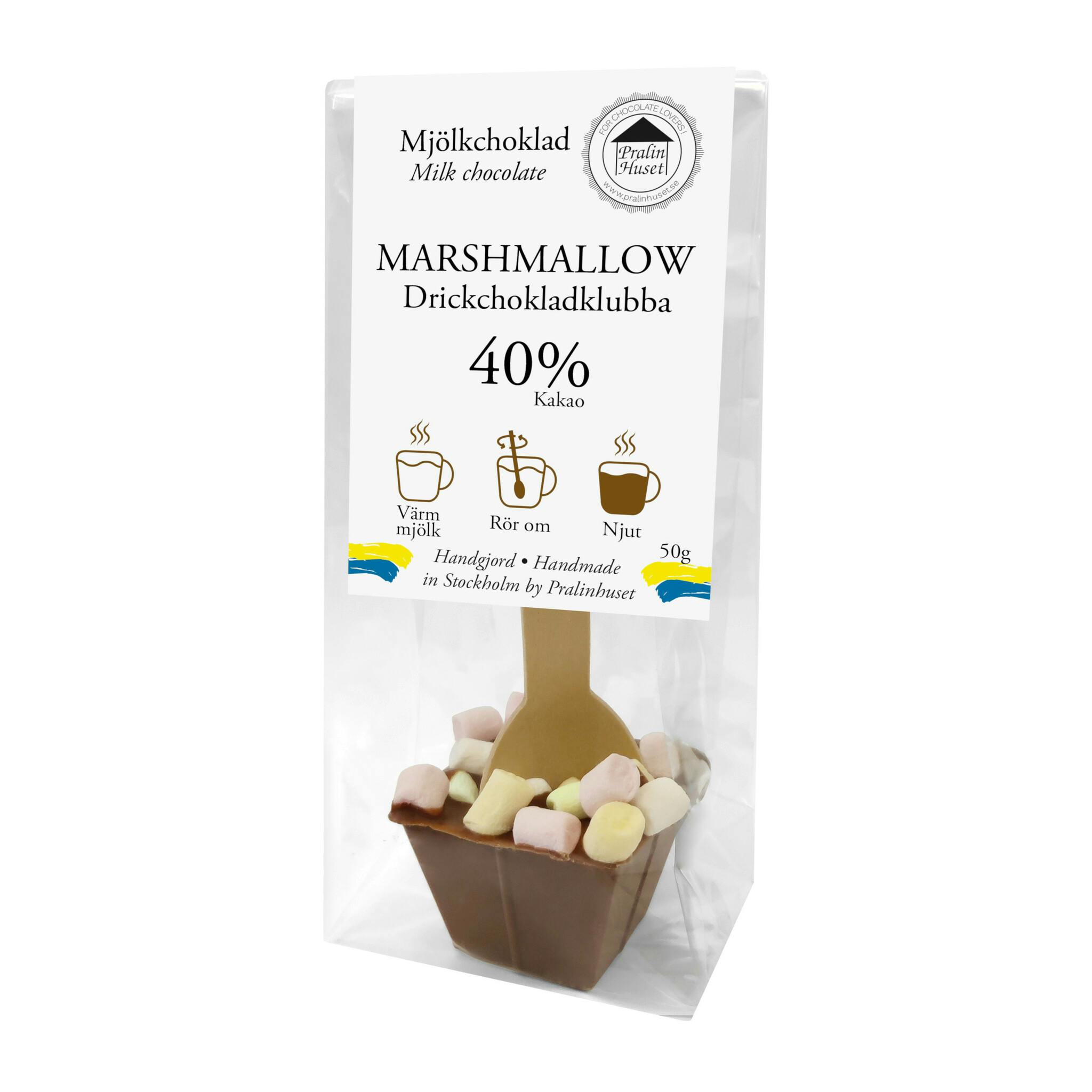 Drickchoklad - 40% Choklad - Marshmallows 50g (x 15st)