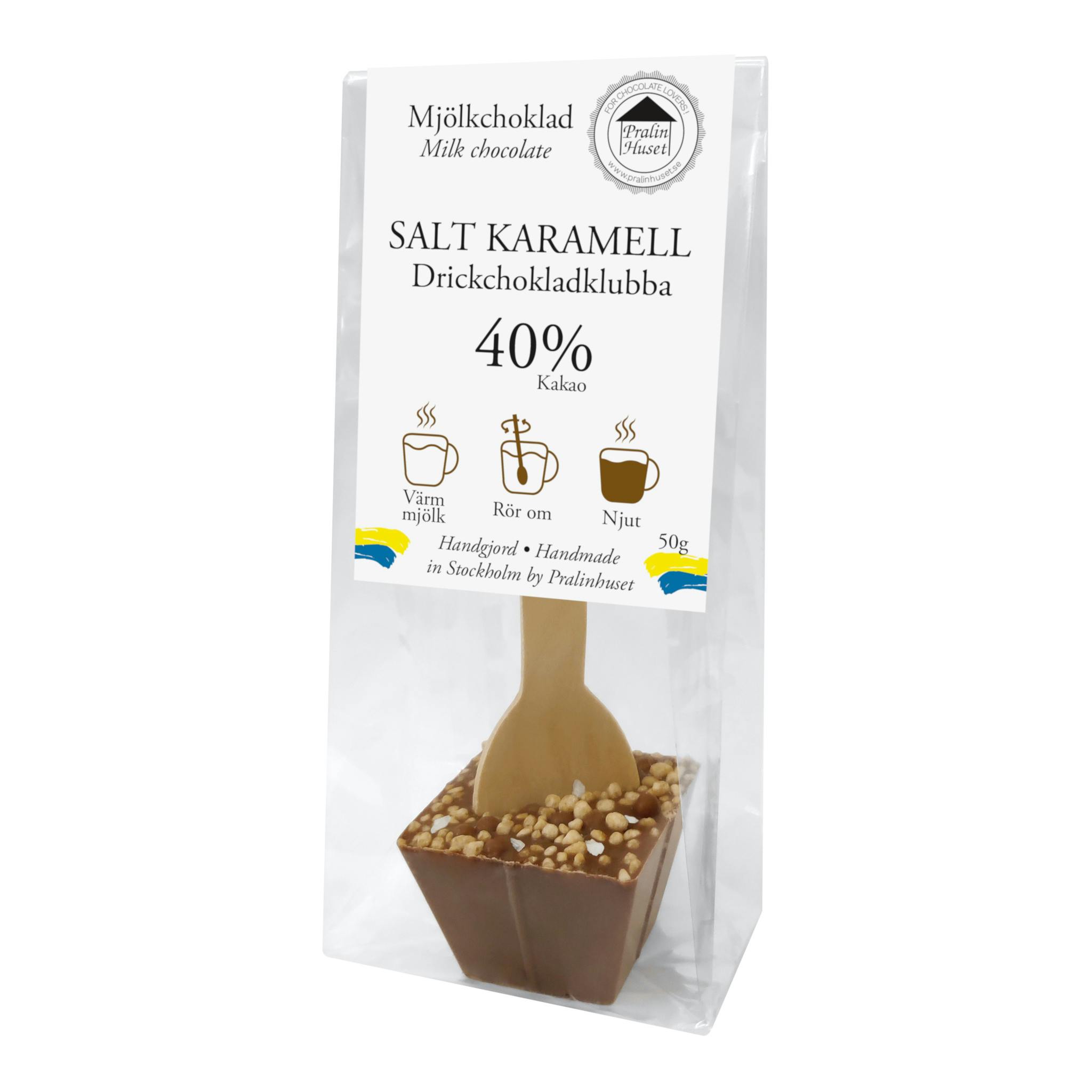 Drickchoklad - 40% Choklad - Salt Karamell 50g (x 15st)