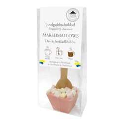 Drickchoklad - Jordgubbschoklad - Marshmallows 50g (x 15st)