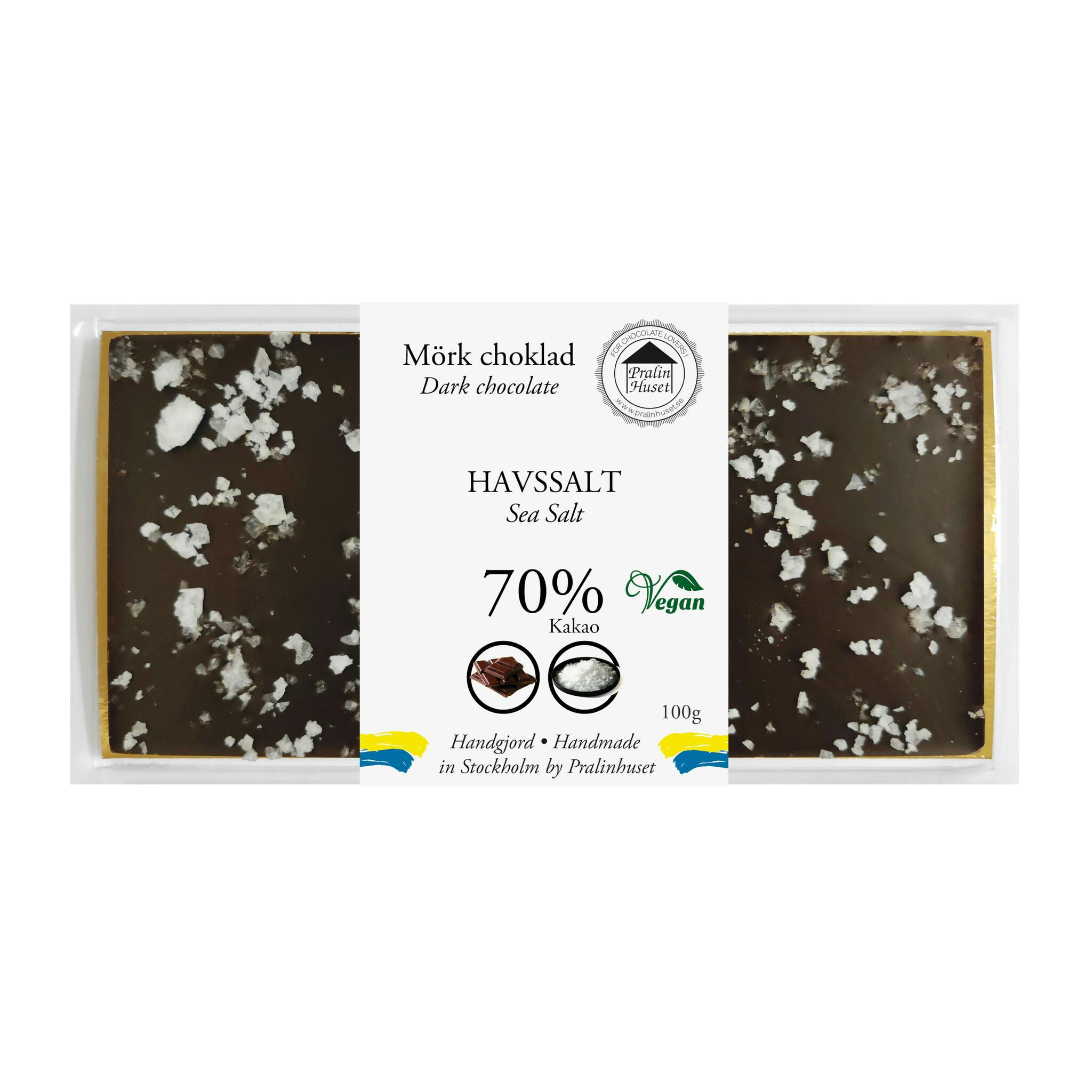 70% Mörk Choklad - Havssalt 100g (x 10st)