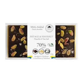 70% Choklad - Pistage & Havssalt 100g (x 10st)