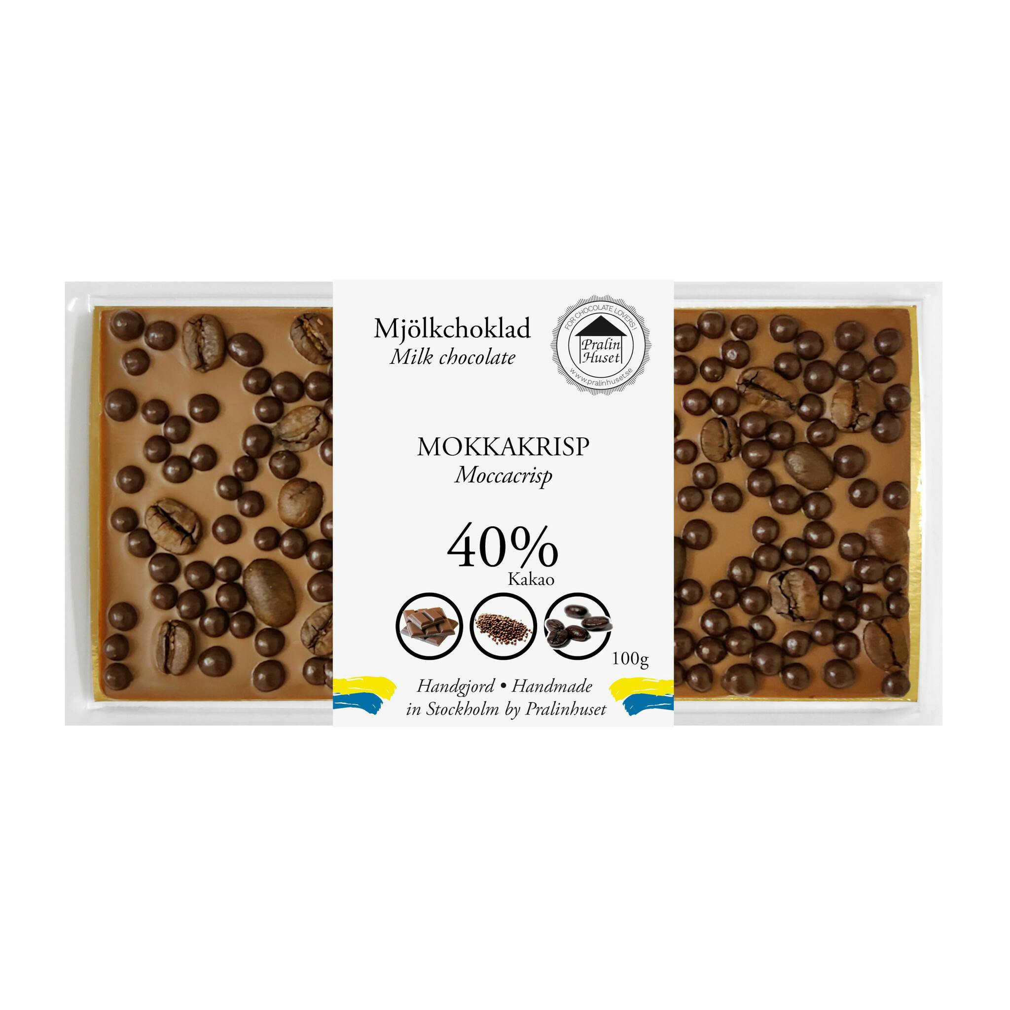 40% Mjölkchoklad - Mokkakrisp 100g (x 10st)