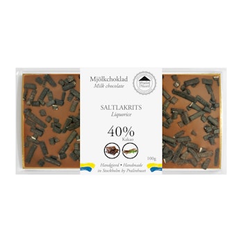 40% Mjölkchoklad - Saltlakrits (x 10st)