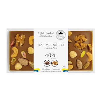 40% Choklad - Blandade Nötter 100g (x 10st)