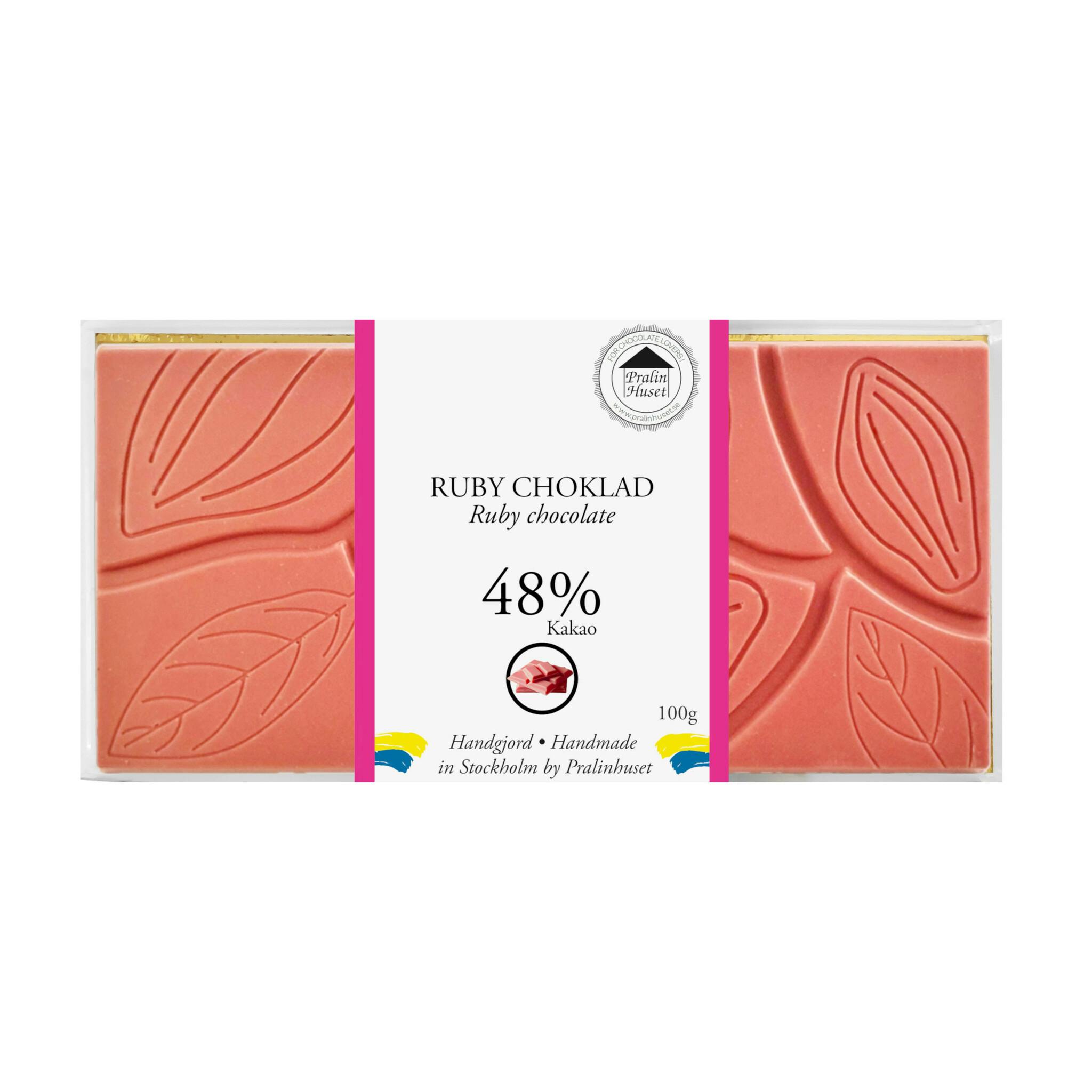 Ruby 48% Choklad - Ren Choklad 100g (x 10st)